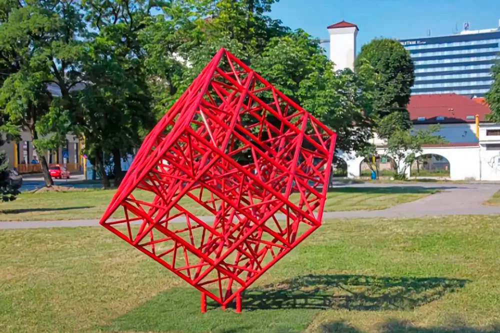 Outdoor Red Square Truss Outdoor Red Square Truss