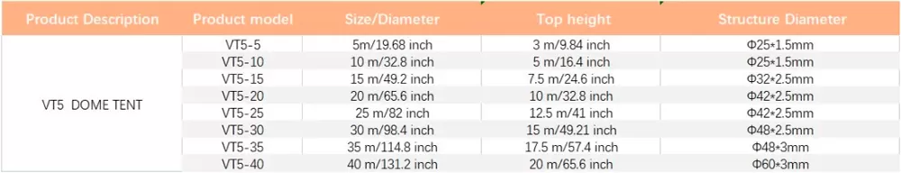 VT5 Dome Tent VT5 Dome Tent